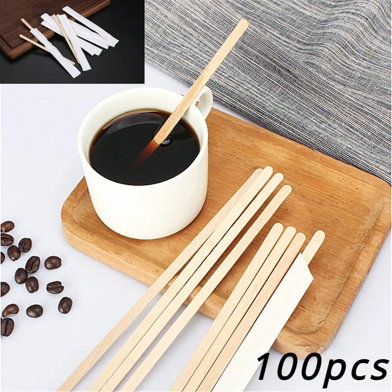 Disposable Single Packaged Coffee Wood Stirrer